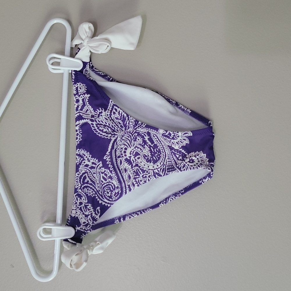 Bingo Surf Purple And White Bikini Bottoms Size M
